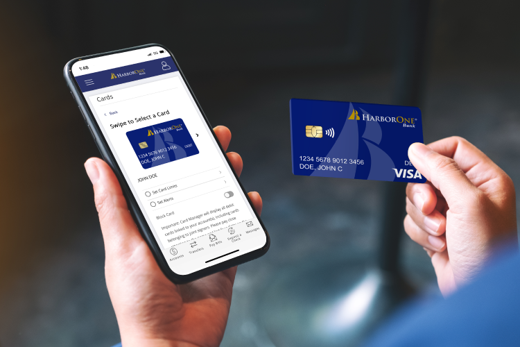 Mobile banking application interface